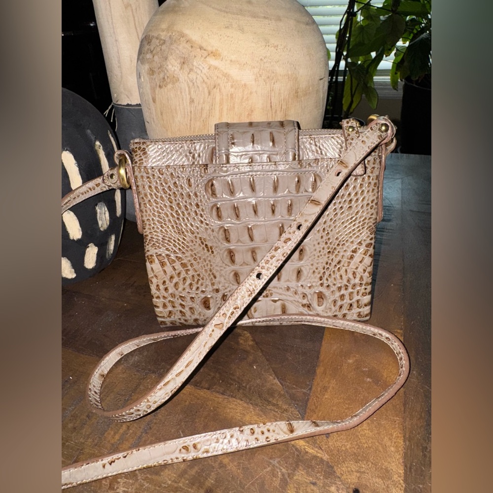 EUC Brahmin Mojito Latte Melbourne Crossbody bag with built in wallet - Picture 3 of 12